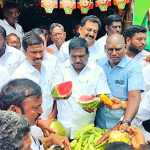 AIADMK Tiruvallur North District Secretary Siruniyam P. Balaraman inaugurated the summer water, Mor Pandal at 4 places in Ponneri area for people’s use-p2 (2)