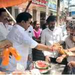 Inaugurating the Summer Water Butter Pandal opened by AIADMK -p1