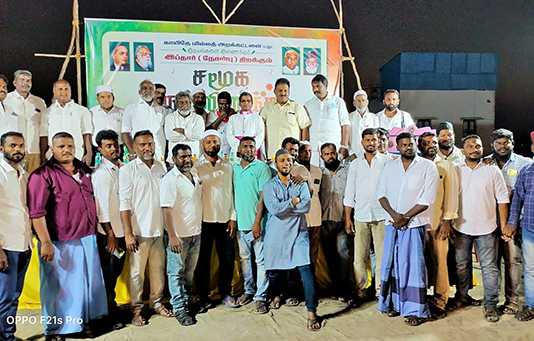 மீஞ்சூரில் காயிதே மில்லத் அறக்கட்டளை சார்பில் நடைப்பெற்ற இரமலான் மதநல்லிணக்க சமத்துவ நோன்பு திறப்பு விழா …
