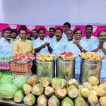 Maduravayal DMK and AIADMK party to open summer water, buttermilk pavilion for public use with competition-p1 (2)