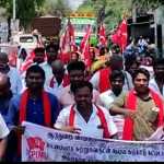 More than a hundred members of the Communist Party of India were arrested for trying to take part in the road blockade near Papanasam-p2