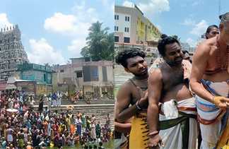 பங்குனி உத்திர பெருவிழாவினை முன்னிட்டு கும்பகோணம் மகாமகம் குளத்தில் அஸ்திரதேவருக்கு நடைப்பெற்ற தீர்த்தவாரி …
