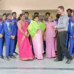 A felicitation ceremony for the gold medal winning players and players in the soft baseball tournament held at the South Asian level at St. Susaiyappa School, Kiramalainagar-p1