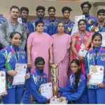 A felicitation ceremony for the gold medal winning players and players in the soft baseball tournament held at the South Asian level at St. Susaiyappa School, Kiramalainagar-p3