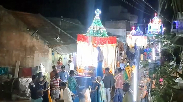 After 4 years, Veeraragavapuram Holy Rosary Mata Thirthala Thiruther Bhavani Festival was held in a wonderful way-p3