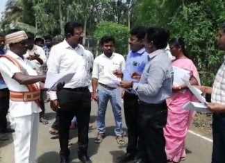 பாபநாசம் அருகேவுள்ள மண்ணியாற்றில் நடைப்பெற்று வரும் தூர்வாரும் திட்டபணிகள் : தஞ்சை மாவட்ட ஆட்சியர் தினேஷ் பொன்ராஜ் ஆலிவர் நேரில் ஆய்வு …