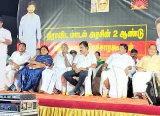 மீஞ்சூர் வடக்கு ஒன்றிய திமுக இளைஞர் அணி சார்பில் திருப்பாலைவனம் பஜார் வீதியில் நடைப்பெற்ற ஈடில்லா ஆட்சி, ஈராண்டே சாட்சி தெருமுனை பிரச்சார கூட்டம்