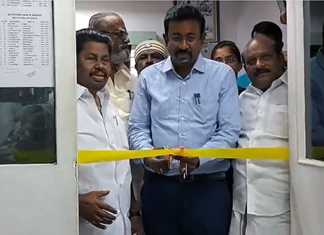 மக்கள் பயன்பாட்டிற்காக கும்பகோணம் சட்டமன்ற உறுப்பினர் அலுவலகத்தில் திறக்கப்பட்டுள்ள இசேவை மையம் : தஞ்சை மாவட்ட ஆட்சியர் தினேஷ் பொன்ராஜ் ஆலிவர் திறந்து வைத்தார்
