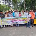 A vigilance demonstration was held in front of Thiruvidaimarudur Vattachiar office on behalf of Kotur private sugar factory workers, employees and farmers-p3