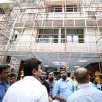 Honble Minister for Youth Welfare and Sports Development inspected the renovation work in progress at Mayor Radhakrishnan Stadium, Chennai-p3