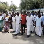 Petition in Thiruvarur District Collector’s Office for issue of house title to tribal people who have been residing for 25 years-p1