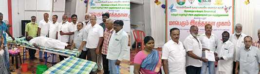 பொன்னேரி நகர பா.ஜ.க சார்பில் நடைப்பெற்ற இரத்ததான முகாம் : கல்லூரி மாணவர்கள் உள்ளிட்ட நூற்றுக்கணக்கானோர் பங்கேற்பு