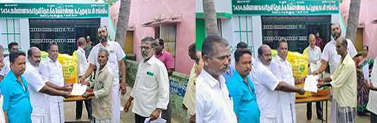 கல்யாண மகாதேவி தொடக்க வேளாண்மை கூட்டுறவு கடன் சங்கத்தில் நடைப்பெற்ற நூறு சதவீத குருவை இடுப்பொருள் தொகுப்பு வழங்கும் விழா …