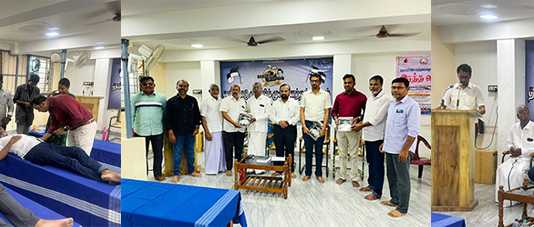திருவாரூரில் தமுமுக சார்பில் நடைப்பெற்ற மாபெரும் இரத்ததான முகாம் …