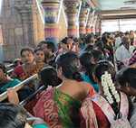 A special pooja held at Pattiswaram Gnanambikai Sametha Thenupureeswara Swamy Temple, a famous place of Durga on the occasion of the last Friday-1