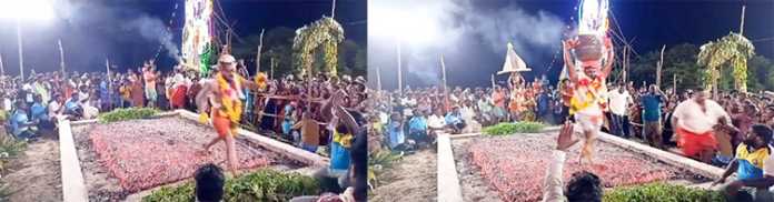 Arulmiku Sri Marith Dulukanthamman Thirukoil 25th year Thee Mithi Festival held at Uranampedu village