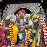 Devotees thronged the morning for darshan of the auspicious Sri Swaminathaswamy, wearing a gold armor with a diamond-p1