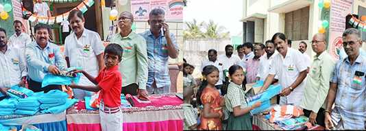 கல்வி உபகரணங்கள் வழங்கி இந்திய சுதந்திர தின 77 வது விழாவினைக் கொண்டாடிய காட்டுப்பள்ளி உயர்நிலைப் பள்ளி …