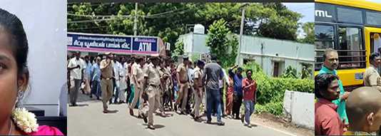 கும்பகோணம் தனியார் மருத்துவ மனையில் தூக்கிட்டுக் உயிரிழந்த செவிலியர் : மரணத்தில் மர்மம் இருப்பதாகக் கூறி சாலை மறியலில் ஈடுப்பட்ட உறவினர்கள் ..