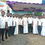 DMK youth two-wheeler awareness rally team given a warm welcome at Tiruvallur district border-p1