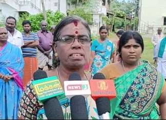 சாலை அமைத்துத் தர வலியுறுத்தி நூதனப் போராட்டத்தில் ஈடுப்பட்ட காப்பணாமங்கலம் பகுதி குடியிருப்புவாசிகள் …