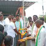 A new flag hoisting ceremony was held in Kollur and Devampattu villages on the occasion of the 139th anniversary of the Congress Party-p1