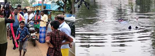 24 மணி நேரம் 15 நிமிடம் புளிச்சாக்கடி கிராமக் குளத்தில் மிதந்து உலக சாதனை கின்னஸ் ரெக்கார்ட்டில் இடம் பெற முன்னோட்டம் பார்த்த இளைஞர் …