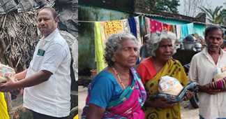 புயல் மழையால் பாதிக்கப்பட்ட ஆவூர் பகுதி மக்களுக்கு வெள்ள நிவாரண உதவிகளை வழங்கிய காங்கிரஸ் நிர்வாகி ….
