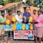 Flood relief assistance given to the tribal people in Nandiyapakkam area on behalf of the People’s Justice Centre-p1