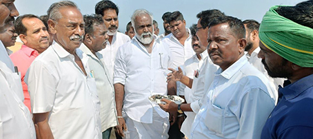 MLA Durai Chandrasekhar, who conducted research in the coastal areas of Palavekadu and the Buckingham Canal area...ஜ1