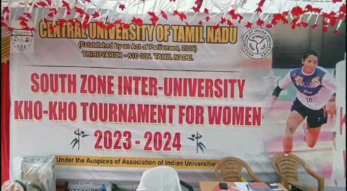Concluding ceremony of All India South Zone Women's Cocoa Competition held at Tamil Nadu Central University, Neelangudi.p