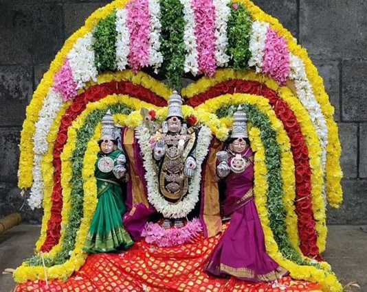 சுவாமிமலை சுவாமிநாத சுவாமி திருக்கோயிலில் நித்திய கல்யாண் கோலத்தில் பக்தர்களுக்கு அருள் பாலித்த சுவாமி … அதிகாலை முதல் நீண்ட வரிசையில் நின்று சுவாமி தரிசனம் செய்த பக்தர்கள் …