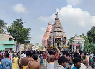 தைப்பூசத்தை முன்னிட்டு திருவிடைமருதூரில் நடைப்பெற்ற அருள்மிகு மகாலிங்க சுவாமி திருக்கோயில் திருத்தேரோட்டம் : திருத்தேர் வடம் பிடித்து இழுத்து வந்த திருவாடுதுறை ஆதீனம் …