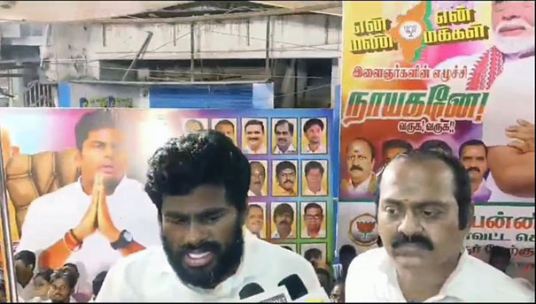 Law and order in Tamil Nadu is at the bottom and social justice has failed miserably - Annamalai interview in Tiruvallur-p