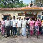 Tamil Nadu government’s free bicycle distribution program held in three schools under Meenjur union – MLA Durai Chandrasekhar gave bicycles to 516 students…p1