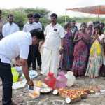 The foundation stone ceremony for setting up a community hall for the tribal people was held in Attipattu Panchayat at a cost of Rs.23.83 lakh-p1