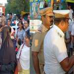 The traffic police constable of Karamalai Nagar made the motorists wrap their arms around them and make them take an oath…