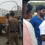 A cargo van collided with a two-wheeler near Nannilam