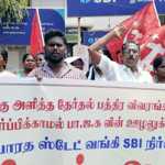A protest demonstration held by the Marxist Communist Party in Ponneri against State Bank of India-p1