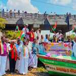 Congressman who took part in the black flag protest by boarding a boat in Muthuppet Korai River…p1