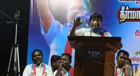 If Modi wins, Constitution will be thrown out and Manu Dharma made law - Lawyer Rajinikanth's speech-p