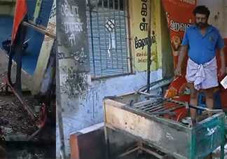 திருவையாறு தேனீர் கடையில் சிலிண்டரில் இருந்து வாயு வெளியேறி தீ விபத்து .. அலறி அடித்து ஓடிய பொது மக்கள் …