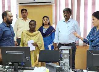 தேர்தல் கட்டுப்பாட்டு அறையில் ஆய்வு மேற்கொண்ட காஞ்சிபுரம் மாவட்ட தேர்தல் அலுவலர் கலைச்செல்வி ..