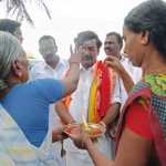 Mayiladuthurai Parliamentary pmk candidate involved in intensive vote collection in Bandanallur area…p4