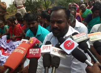 சாலை மறியல் போராட்டத்தில் ஈடுப்பட்ட 100 க்கும் மேற்பட்ட புளியக்குடி வடக்கு தோப்பு பகுதி வாழ் மக்கள் … கைது செய்த அம்மாப்பேட்டை காவல்துறையினர் ..