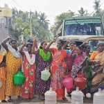Vembedu villagers who took 2 government buses hostage and staged a road blockade with empty…p1