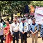 1450 students participated and painted Ambedkar’s portrait on the ground and urged 100 percent voting in the election in Ponneri-p1