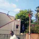 A female railway employee who stepped on a downed power line in front of her house -p3