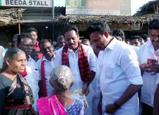திமுக வின் பிரச்சார பீரங்கியே தமிழ்நாட்டு பெண்கள்தான் … தஞ்சாவூரில் அமைச்சர் அன்பில் மகேஷ் பொய்யாமொழி தேர்தல் பரப்புரை …