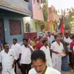 In support of Congress candidate Sasikanth Senthil, DMK went door to door in Tarachi panchayat areas and collected votes for the hand symbol…p2
